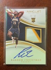 Rakeem Christmas Pacers 2015-16 Immaculate Collection Auto Jersey Rookie #48/99