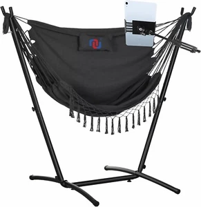 Hanging Chair Swing Hammock Chair with Phone Holder Can Hold 300lbs - Picture 1 of 9