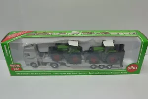 Siku 1:87 DieCast auto caricatore basso con trattori Fendt # 1840 - Foto 1 di 4
