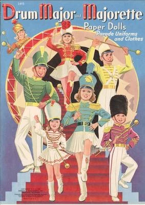 VINTGE UNCUT 1940S DRUM MAJOR PAPER DOLLS ~HD LASER REPRODUCTION~LO PRICE~HI Q