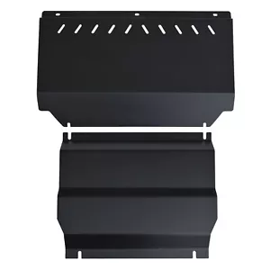 Bash Plate 3mm Fit For Mitsubishi Triton ML-MN 2006-2015 2pc Black - Picture 1 of 1