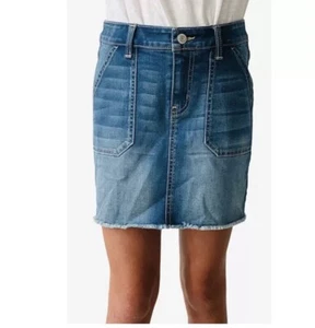 Girls Imperial Star ICARUS Wash Denim Skirt,Size 14. Adj. Waist. NEW w/tags. - Picture 1 of 12