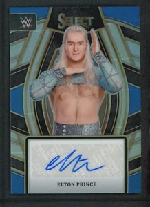 2024 ELTON PRINCE AUTO PANINI SELECT WWE SMACK DOWN SILVER BLUE AUTOGRAPHS - Picture 1 of 2