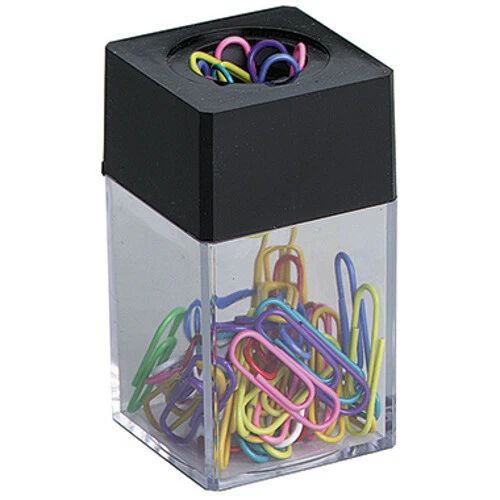 Büroklammern Spender Alco magnetisch mit 30 bunten Büroklammern