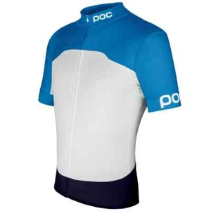 Camiseta deportiva de ciclismo POC Raceday Climber manga corta para hombre - azul/blanco - Imagen 1 de 3