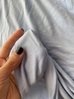 Blue Fabric Rayon Spandex Jersey Textile Sewing Lightweight Stretchy - Image 1 of 4