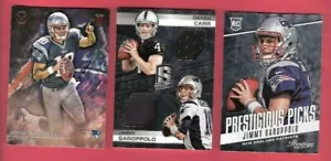 JIMMY GAROPPOLO ROOKIE JERSEY PRIZM TOPPS RC CARD DEREK CARR LAS VEGAS RAIDERS - Picture 1 of 2