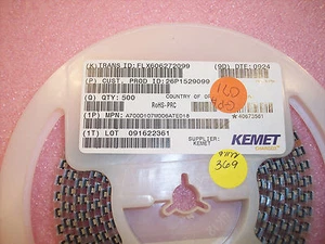 QTY (50) 100uf 6.3V "D" CASE ALUMINUM ORGANIC CAPACITOR A700D107M006ATE018 KEMET - Picture 1 of 2