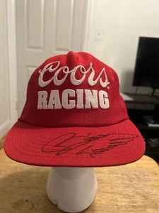 Vintage Bill Elliott Signed Red Coors Racing Trucker Hat NASCAR Winston Cup  - Picture 1 of 10