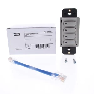 Hubbell Gray LoadLogic Smart Switch for Controller 4-Button w/Pilot Light RCS4GY - Picture 1 of 6