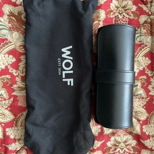 Wolf Navigator 3 Watch Roll Travel Case - Black /Union Jack - Picture 1 of 21