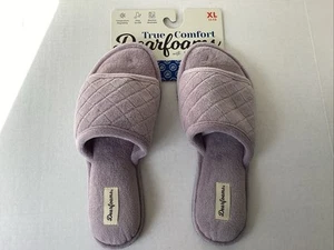Dearfoams Damen Beatrice gesteppte Mikrofaser Frottee Haus Slipper XL 11-12 - Bild 1 von 4