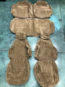 1991-1995 PONTIAC GRAND PRIX NOS OEM TAN/BROWN CLOTH SEAT SKINS COVERS - Picture 1 of 6