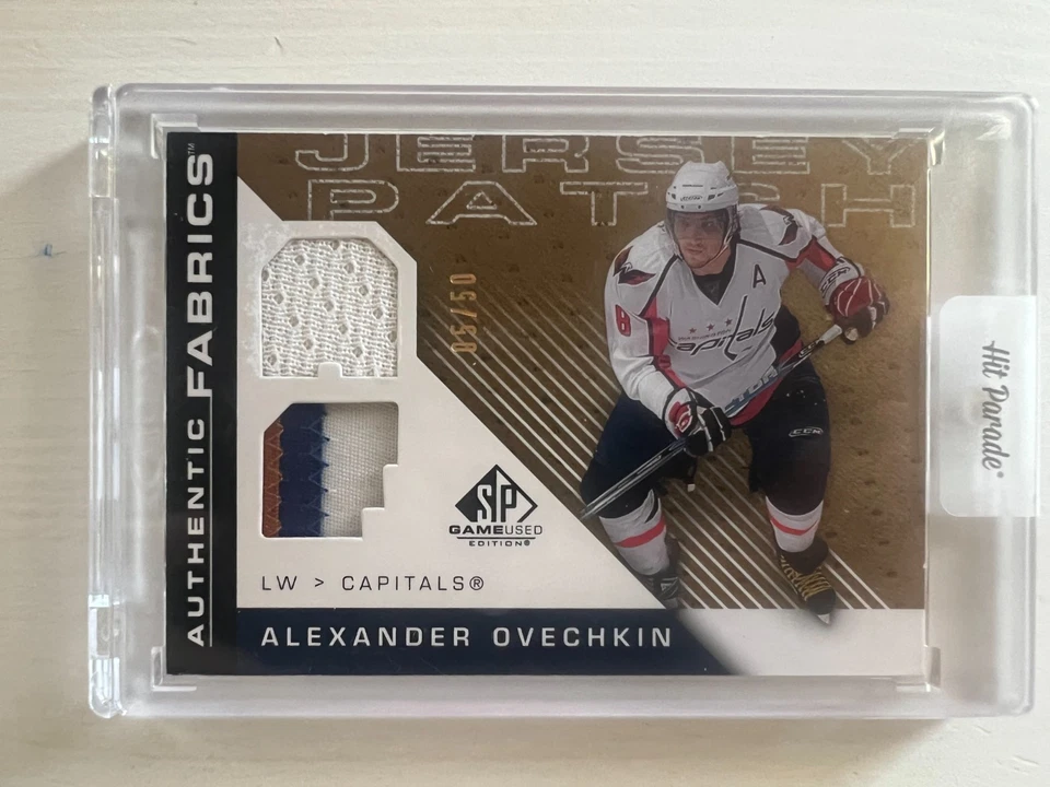 2007-08 SP Game Used Authentic Fabrics Jersey Patch Alexander Ovechkin #/50 - Image 1 of 2