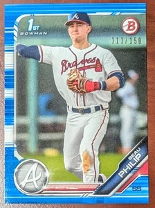 BEAU PHILIP 2019 Bowman Draft 1ST BLUE Prospect Card /150 Braves - Picture 1 of 2