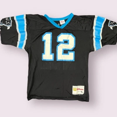 Camiseta deportiva juvenil Y2K "Wilson" Carolina Panthers Kerry Collins #12 talla L Foto 1 de 4
