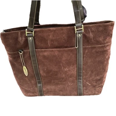 Mobile Edge Laptop Ultra Tote Bag Suede Brown Chocolate Computer METL08 - Image 1 of 4