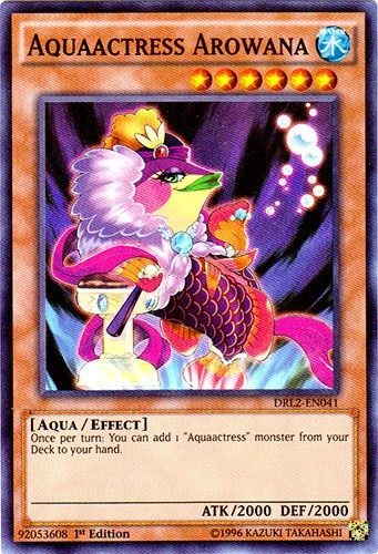 Aquaactress Arowana - DRL2-EN041 - Super Rare - 1st Edition - Heavily Played - Image 1 of 1