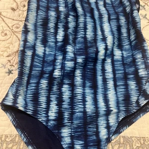 Athleta Girl S/7 Adjustable One Piece Swimsuit Tie Dye Blue Small - Picture 1 of 5