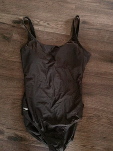 SPEEDO Vintage CHOCOLATE BROWN One-Piece BATHING SUIT - Size 16 - 1990's - Bild 1 von 5
