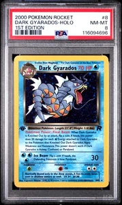 Dark Gyarados-Holo 1ª Edición Pokemon Rocket 8 Casi Nuevo PSA Casi Nuevo-Como Nuevo 8 - Imagen 1 de 2