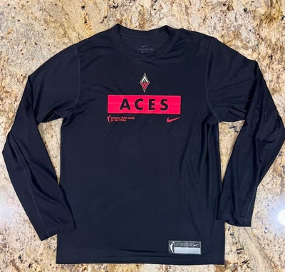 Nike Dri Fit Black Long Sleeve For Woman WNBA Las Vegas Aces Size Small *read - Image 1 of 4