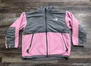 The North Face Youth Girls Large Pink & Gray Full Zip Fleece Jacket - Picture 1 of 5