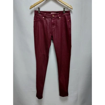 Ted Baker London Burgundy Skinny Pants Women’s Size 26 Zip Ankle - Image 1 of 4