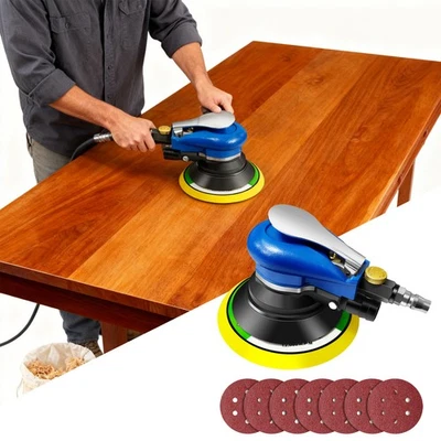 6" Air Random Orbital Palm Sander 150mm Dual Action Auto Orbit DA Sanding Tool - Image 1 of 4
