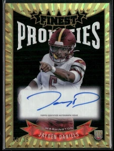 2024 Topps Finest Jayden Daniels Prodigies Auto Black Geometric 18/25 RC #P-JD - Picture 1 of 3