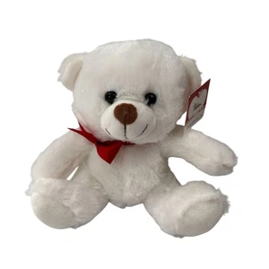 Lotsa Love White Teddy Bear Plush Romeo Stuffed Animal 8" Anico Intl Handmade - Picture 1 of 9