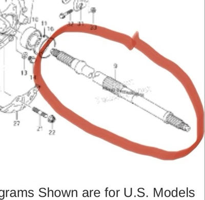 Eje trasero Suzuki ltz250 quadsport 250 2006 2007 2008 2009 lt-z250  Foto 1 de 2
