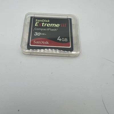 SanDisk Extreme III 4GB 30MB/s 133x - CompactFlash I Card - SDCFX3-4096-901 - Image 1 of 2