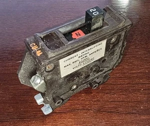 Wadsworth A120NI 20 Amp 1 Polo 1P Tipo A Interruttore a pedale in metallo A120N A120 - Chippato - Foto 1 di 3