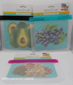 Reusable Silicone Food Storage Bags - 3 pk - Picture 1 of 4