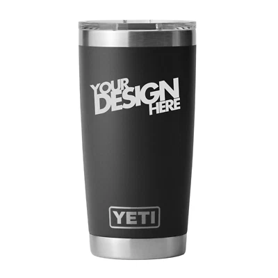 Custom Laser Engraved 20oz Yeti Rambler Tumbler - Multiple Colors - Personalized