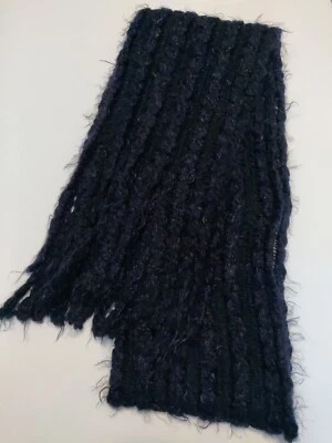 Женский шарф крючком Alfani 76 дюймов длиной x 7 дюймов шириной, включая бахрому, черный цвет, б/у в отличном состоянии - Изображение 1 из 3