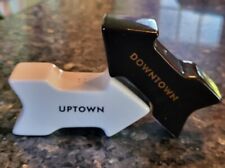 KATE SPADE BLACK & WHITE  UPTOWN DOWNTOWN LENOX SALT AND PEPPER SHAKERS New York