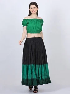 100% cotton Belly Dance gypsy skirts Malaysia Belly dance triple color - Picture 1 of 5