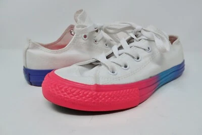 Converse Girl’s Size 2 Pink Blue White Racer Sneakers Shoes 664198F - Image 1 of 4
