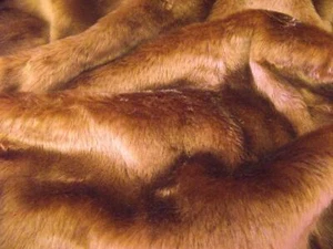 SHORT PLUSH Care Bear Faux Fur Fabric - CHESTNUT BROWN - Picture 1 of 1
