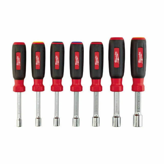 Milwaukee 48-22-2507 Magnetic HollowCore SAE Nut Driver Set - Black