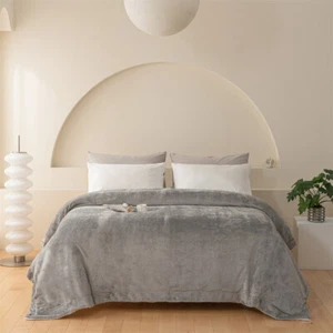 Faux Fur Fleece Throw Soft Warm Mink Large Sofa Bed Blanket Double King Sizes - Picture 1 of 61