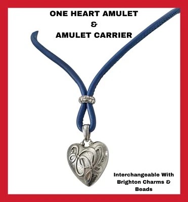 Collar de cuero amuleto colgante de un corazón Brighton nuevo con etiquetas Foto 1 de 4