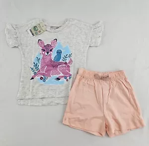 Summer set for girls cotton short sleeve t-shirt shorts 2Т - Picture 1 of 14