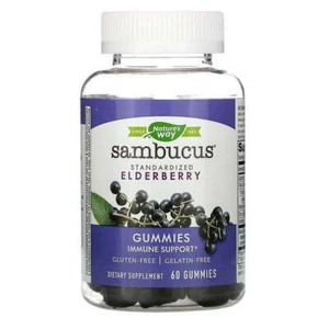 Nature's Way Sambucus Elderberry Gummies for Immune Support 60 ct - Picture 1 of 5