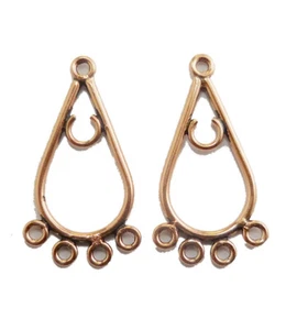 6 Pcs 32X15mm Bali Chandelier Earring Finding Antique Copper Jewelry - Picture 1 of 1