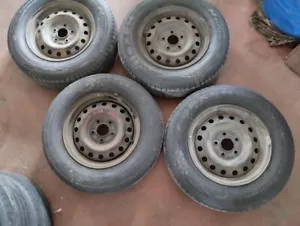 #4 IRON CIRCLES Daihatsu TERIOS 1 SERIES 5 HOLES 15" 5.5JJx15 205 70 R15 96T EST - Picture 1 of 18