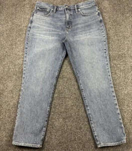 Madewell Jeans High Rise 32 The Perfect Vintage Crop Jean Blue Fade Fits 36X27* - Picture 1 of 12