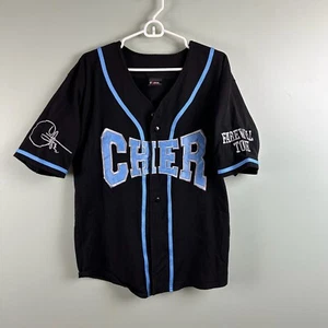 Cher Farewell Tour 2003 Black/Blue Baseball Jersey Medium USA Giant Tag Music - Picture 1 of 11